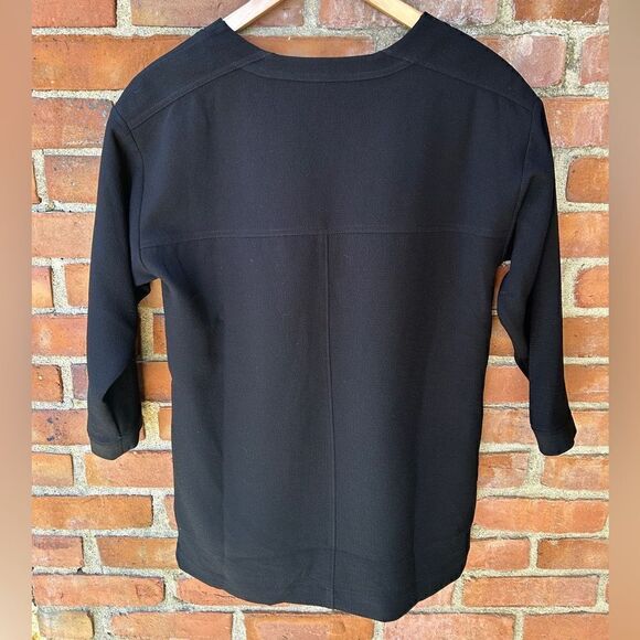 Madewell Black Side Zipper 3/4 Sleeve Tunic Top - Picture 5 of 5